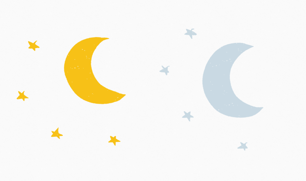 yellow-moon-white-moon-crescent