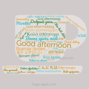 Good afternoon in different languages