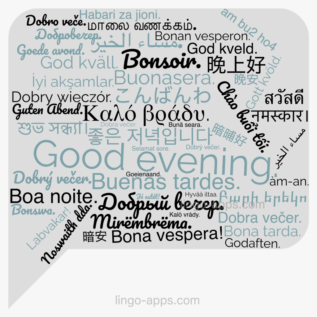 How To Say Good Evening In 50 Different Languages LingoCards 