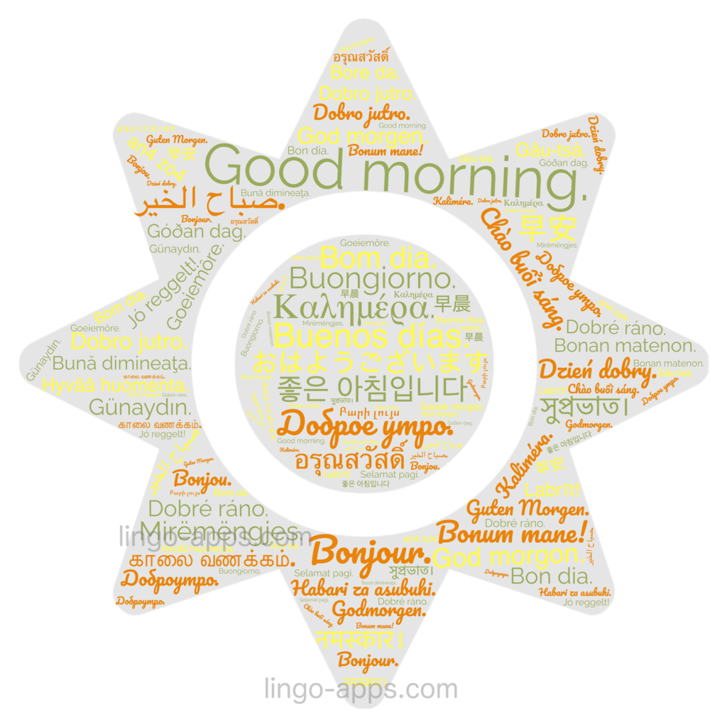 Good morning in different languages