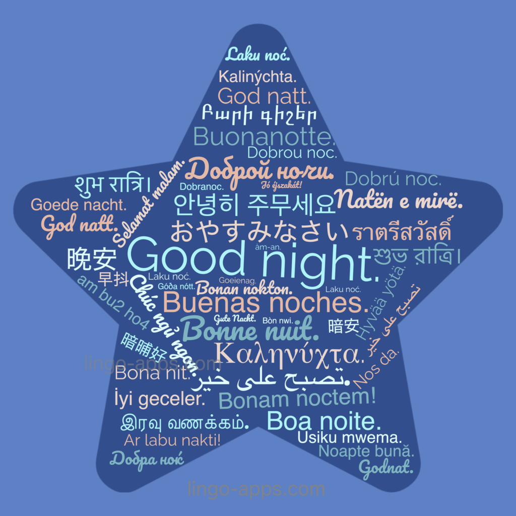 Good night in different languages
