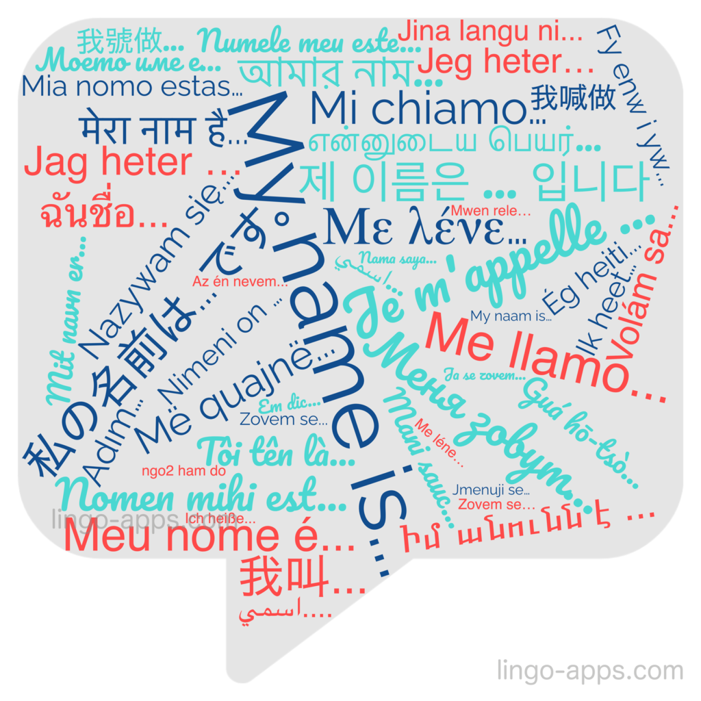 My name is in different languages