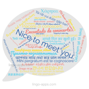 Nice to meet you in different languages