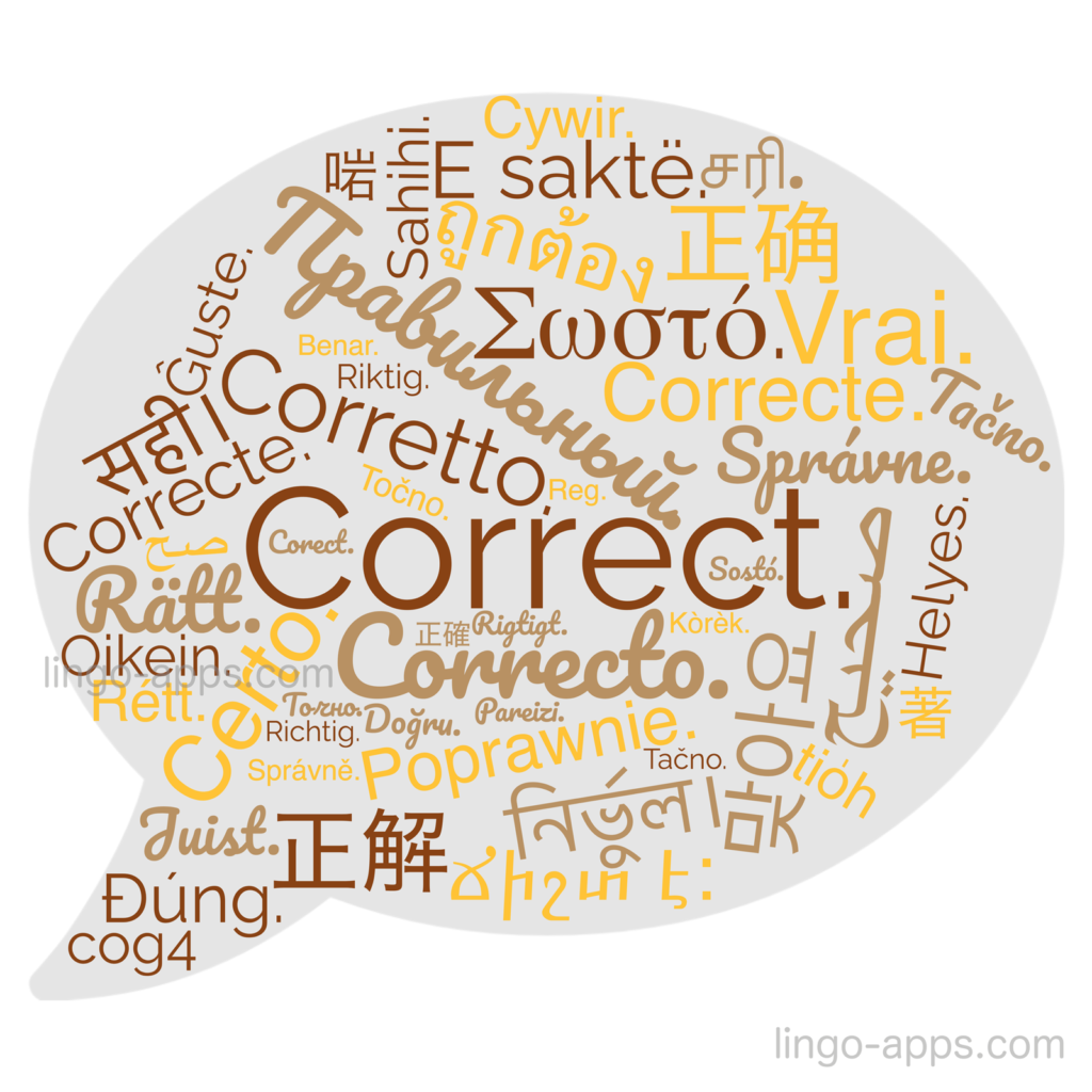 How To Say Correct In 50 Different Languages LingoCards Top 